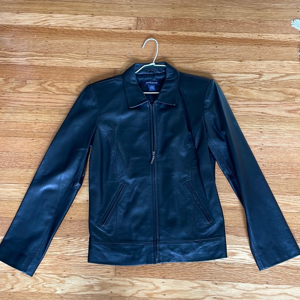 Ann Taylor size S leather jacket